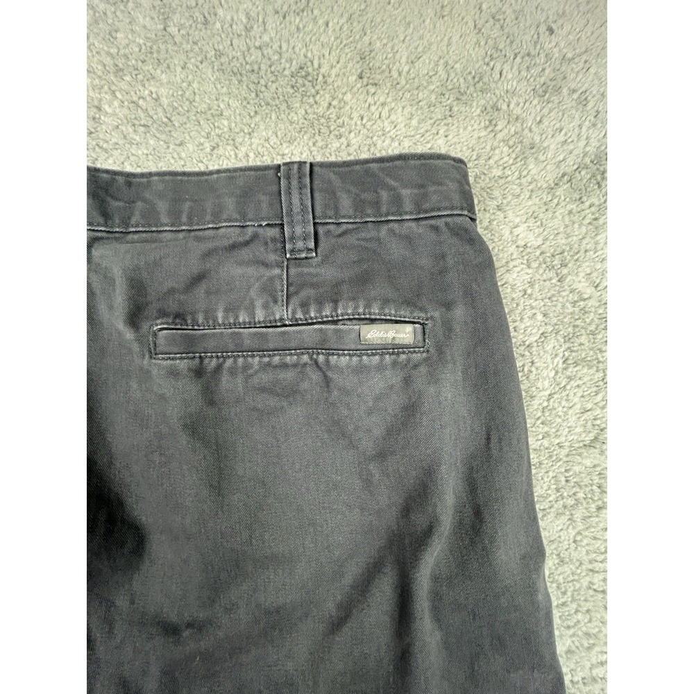 Eddie Bauer Shorts Mens Size 38 Black Solid 9" Inseam Casual Chino Cotton - Picture 11 of 12